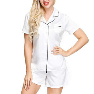 INK + IVY Women Sleep Top and Short Set 2pc White Size XL